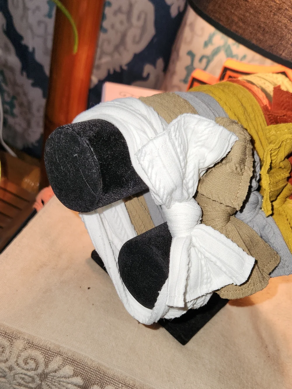 Infant Headbands With Bows Set